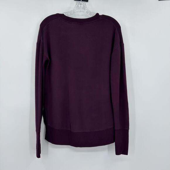 Athleta Coaster Luxe Sweatshirt Deep Crocus Violet Cozy Relaxed Womens Size XXS - Picture 8 of 12